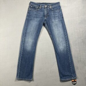 Levis 514 Jeans Mens 32x32 Blue Straight Mid Rise Medium Wash Stretch Denim